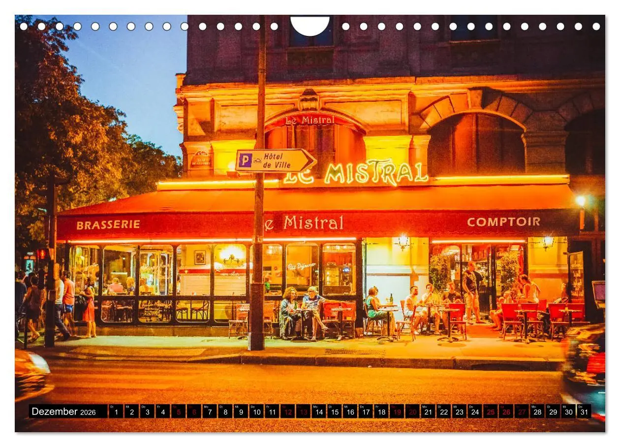 Bild: 9783457856529 | Paris Bistros (Wandkalender 2026 DIN A4 quer), CALVENDO Monatskalender
