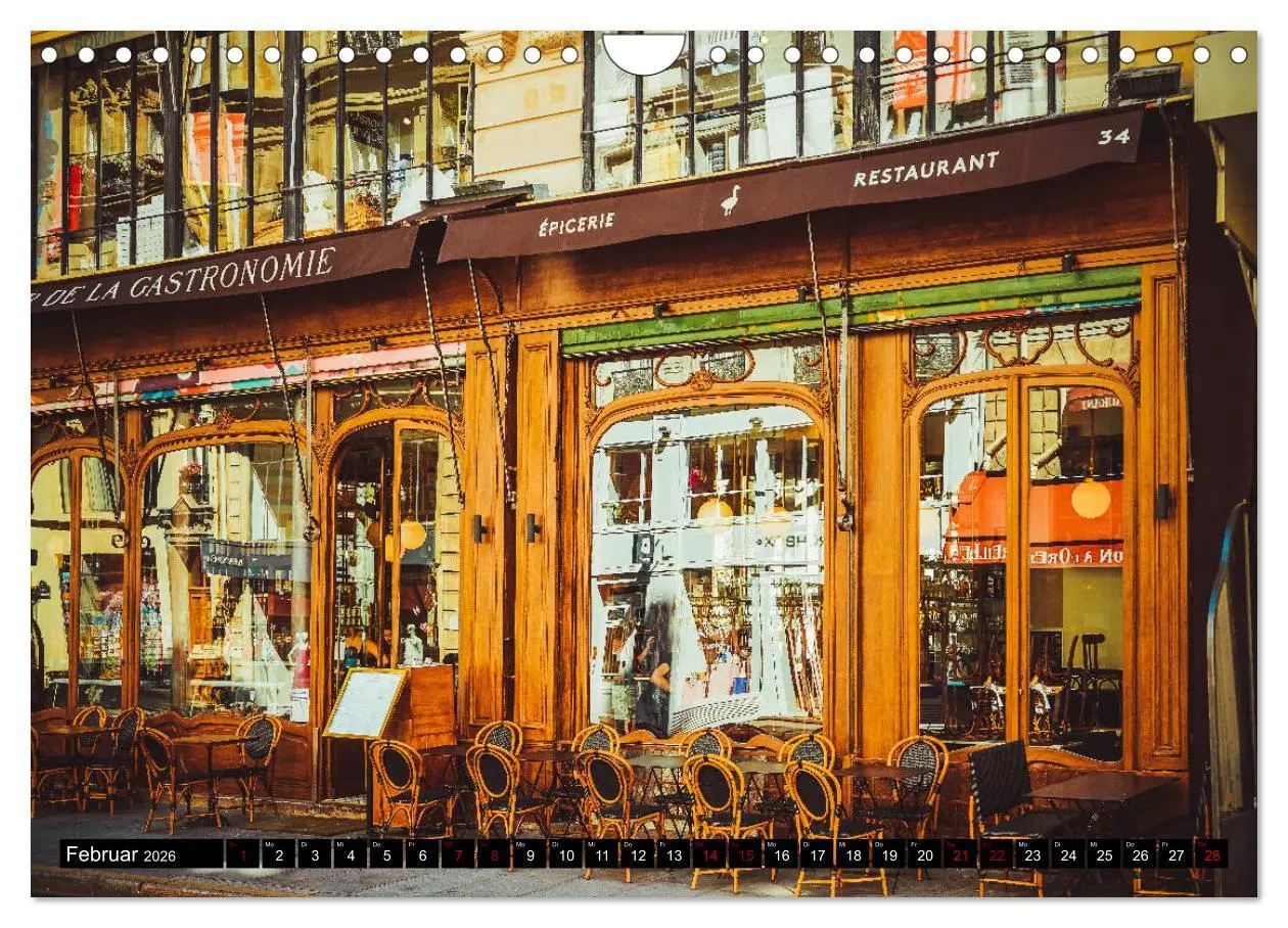 Bild: 9783457856529 | Paris Bistros (Wandkalender 2026 DIN A4 quer), CALVENDO Monatskalender
