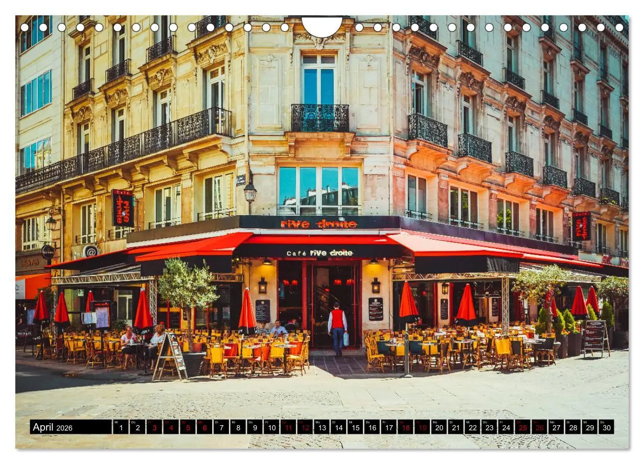 Bild: 9783457856529 | Paris Bistros (Wandkalender 2026 DIN A4 quer), CALVENDO Monatskalender
