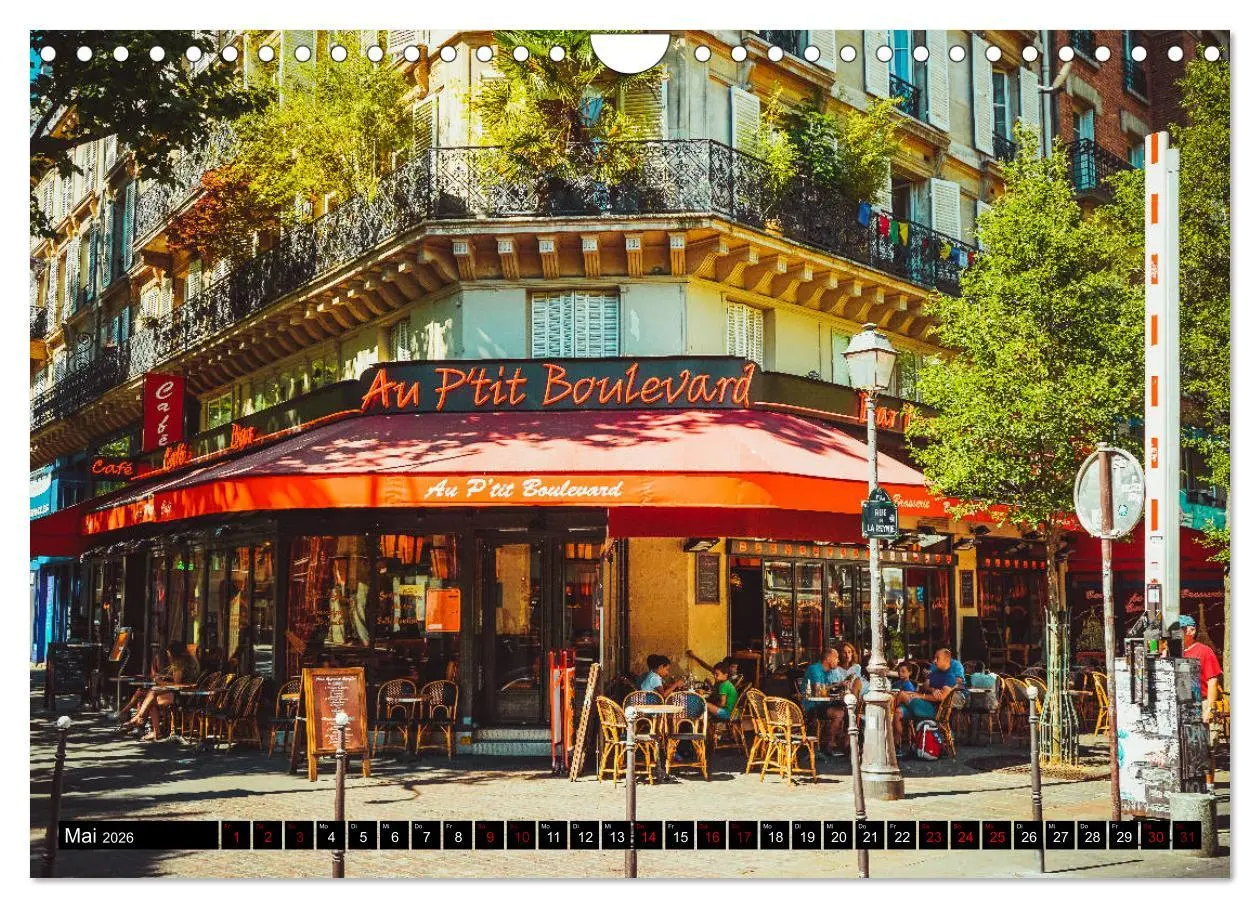 Bild: 9783457856529 | Paris Bistros (Wandkalender 2026 DIN A4 quer), CALVENDO Monatskalender