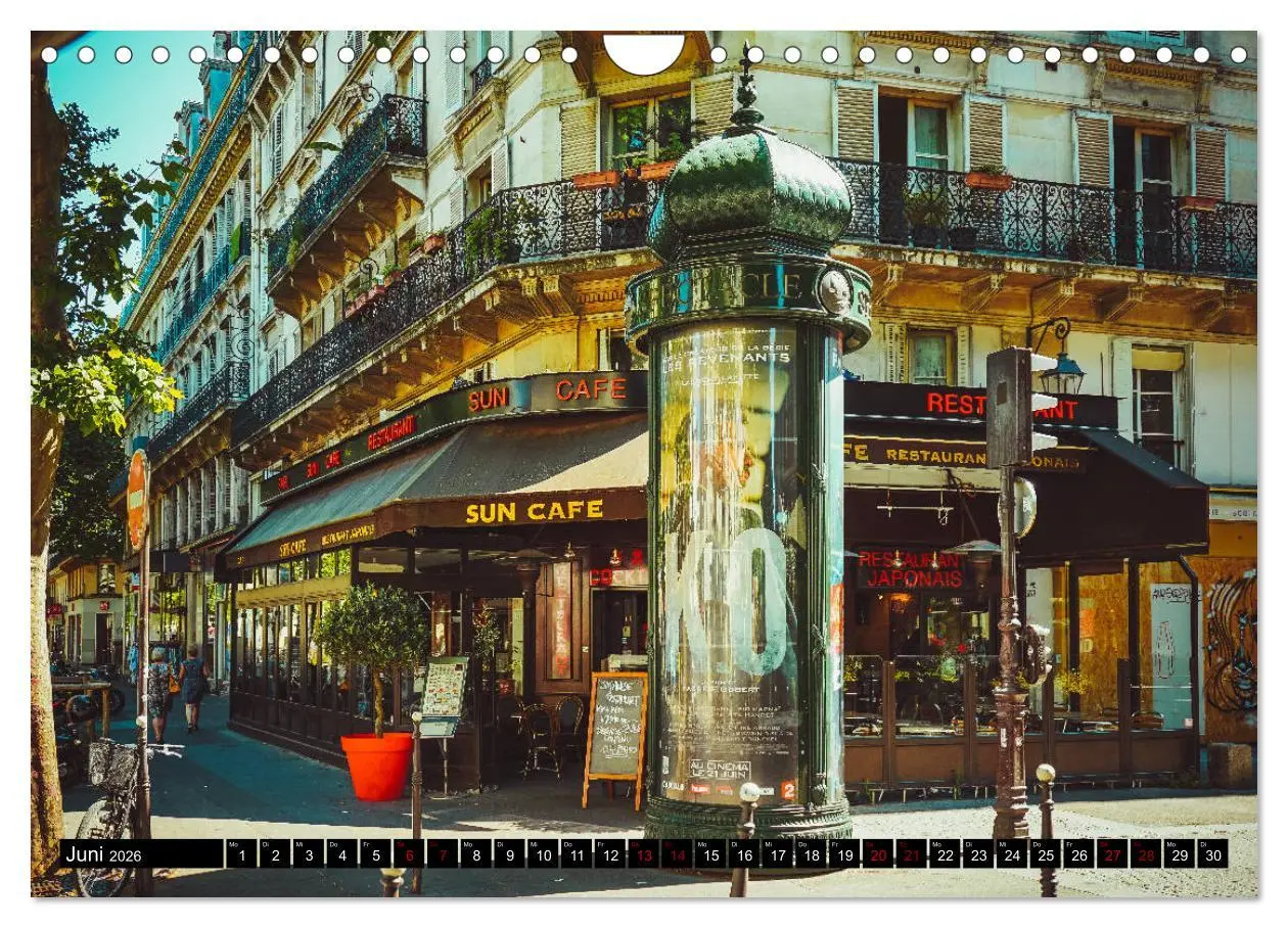 Bild: 9783457856529 | Paris Bistros (Wandkalender 2026 DIN A4 quer), CALVENDO Monatskalender