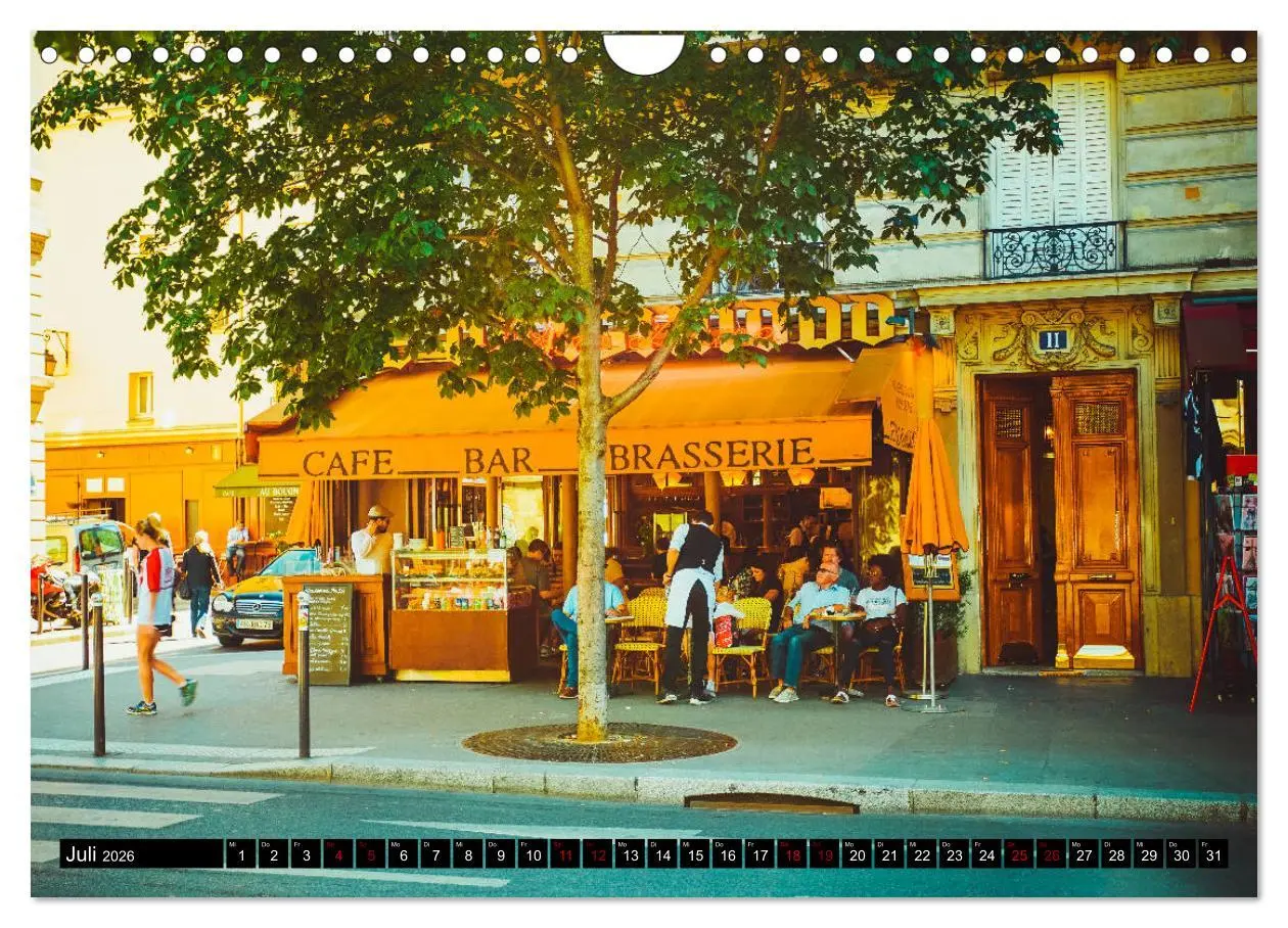 Bild: 9783457856529 | Paris Bistros (Wandkalender 2026 DIN A4 quer), CALVENDO Monatskalender