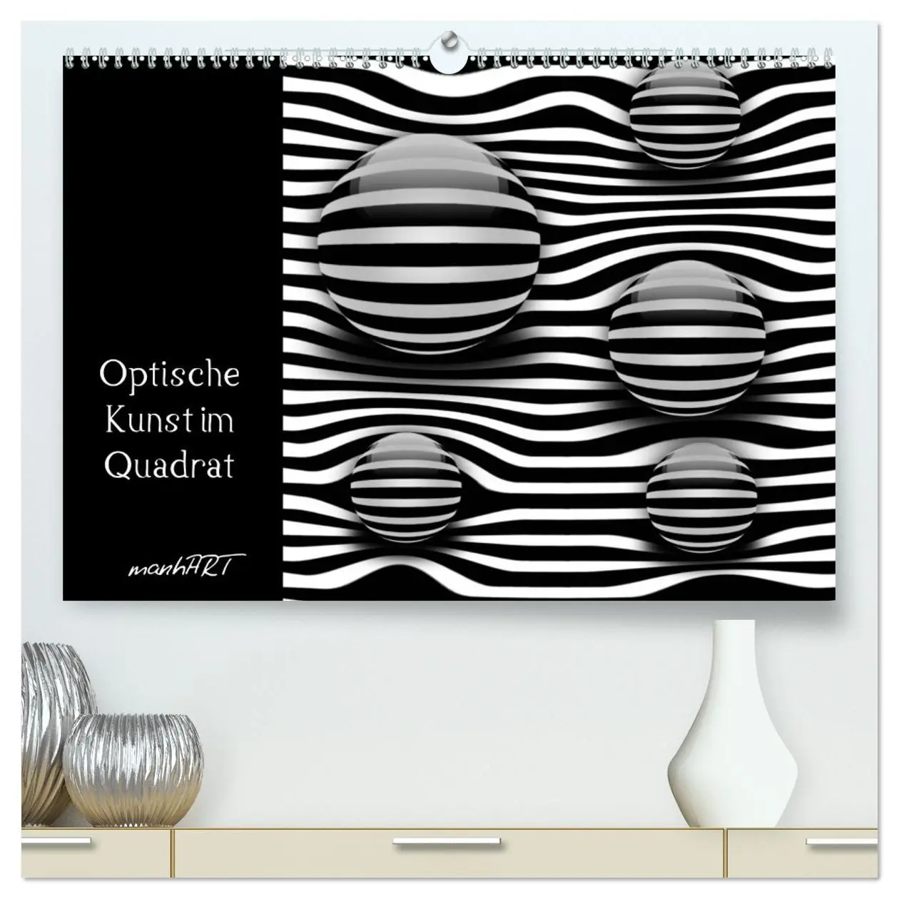 Cover: 9783516186529 | Optische Kunst im Quadrat (hochwertiger Premium Wandkalender 2026...