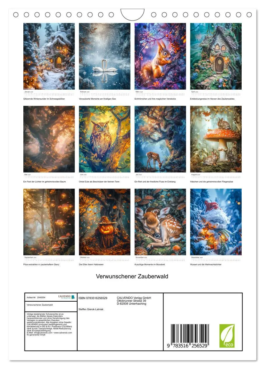 Bild: 9783516256529 | Verwunschener Zauberwald (Wandkalender 2026 DIN A4 hoch), CALVENDO...