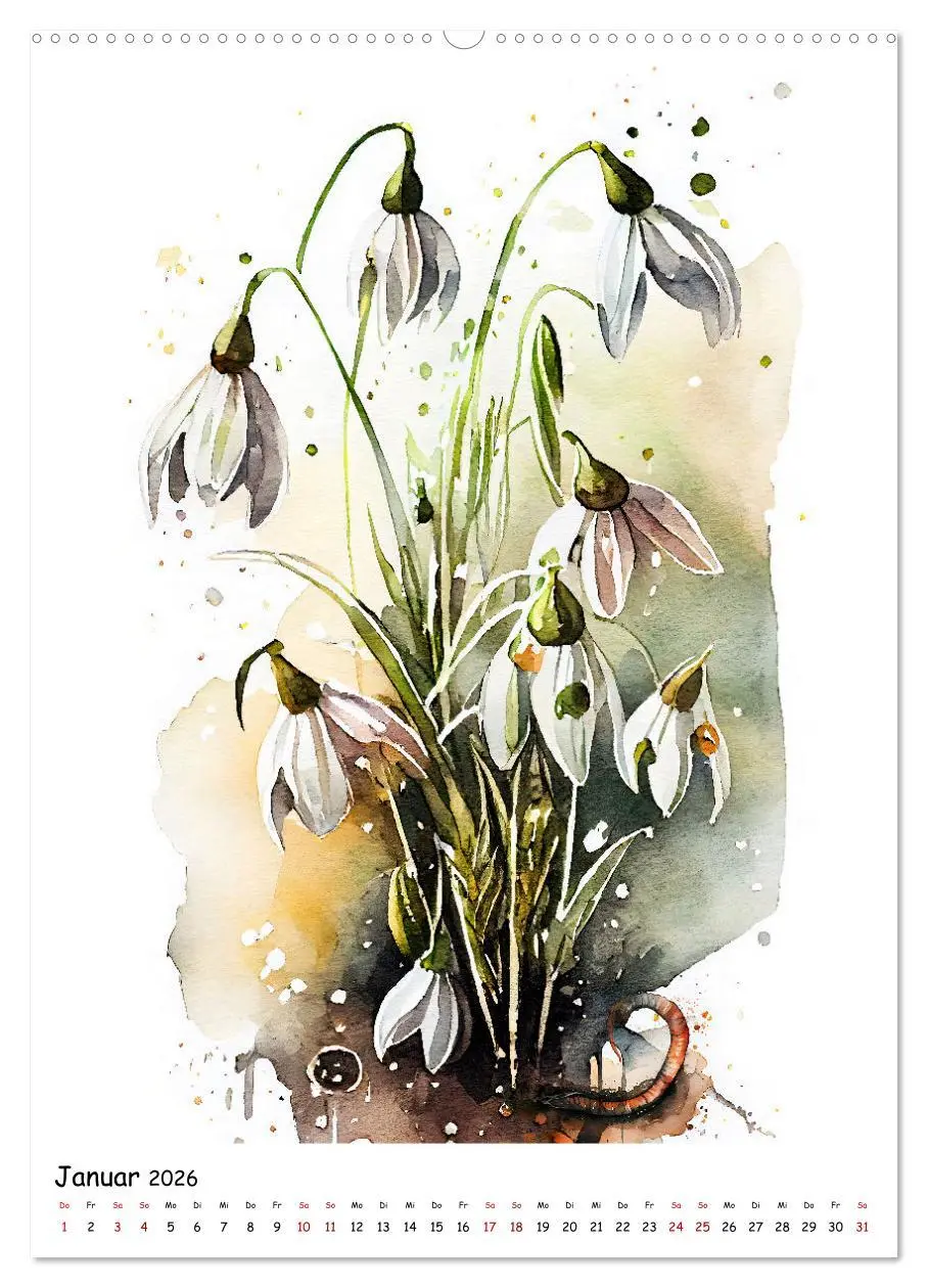 Bild: 9783516326529 | Aquarellmalerei - Blumen und Tiere im Garten (hochwertiger Premium...