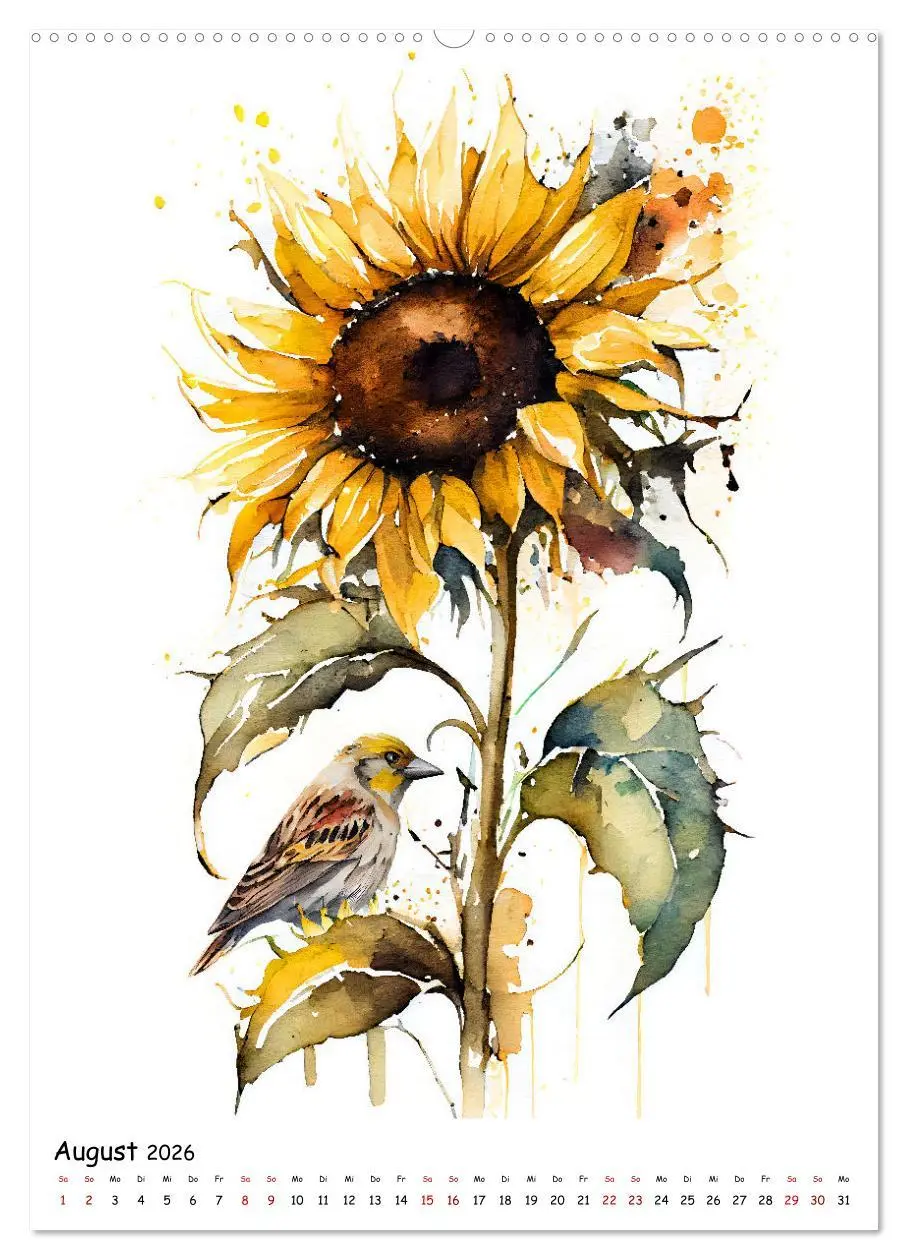 Bild: 9783516326529 | Aquarellmalerei - Blumen und Tiere im Garten (hochwertiger Premium...