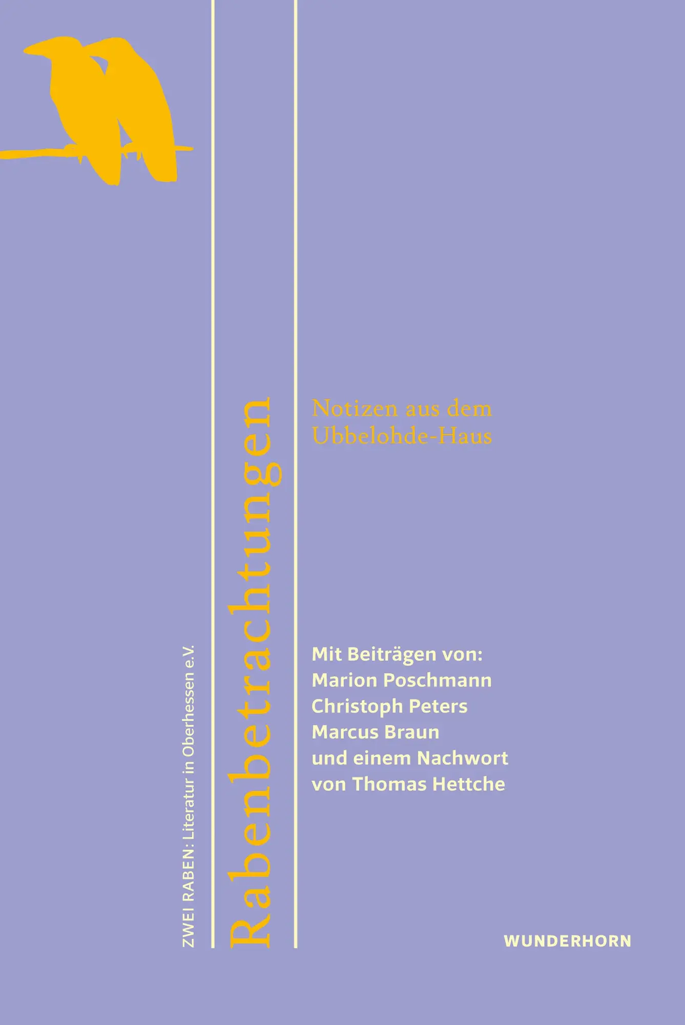 Cover: 9783884236529 | Rabenbetrachtungen | Notizen aus dem Ubbelohde-Haus | Taschenbuch