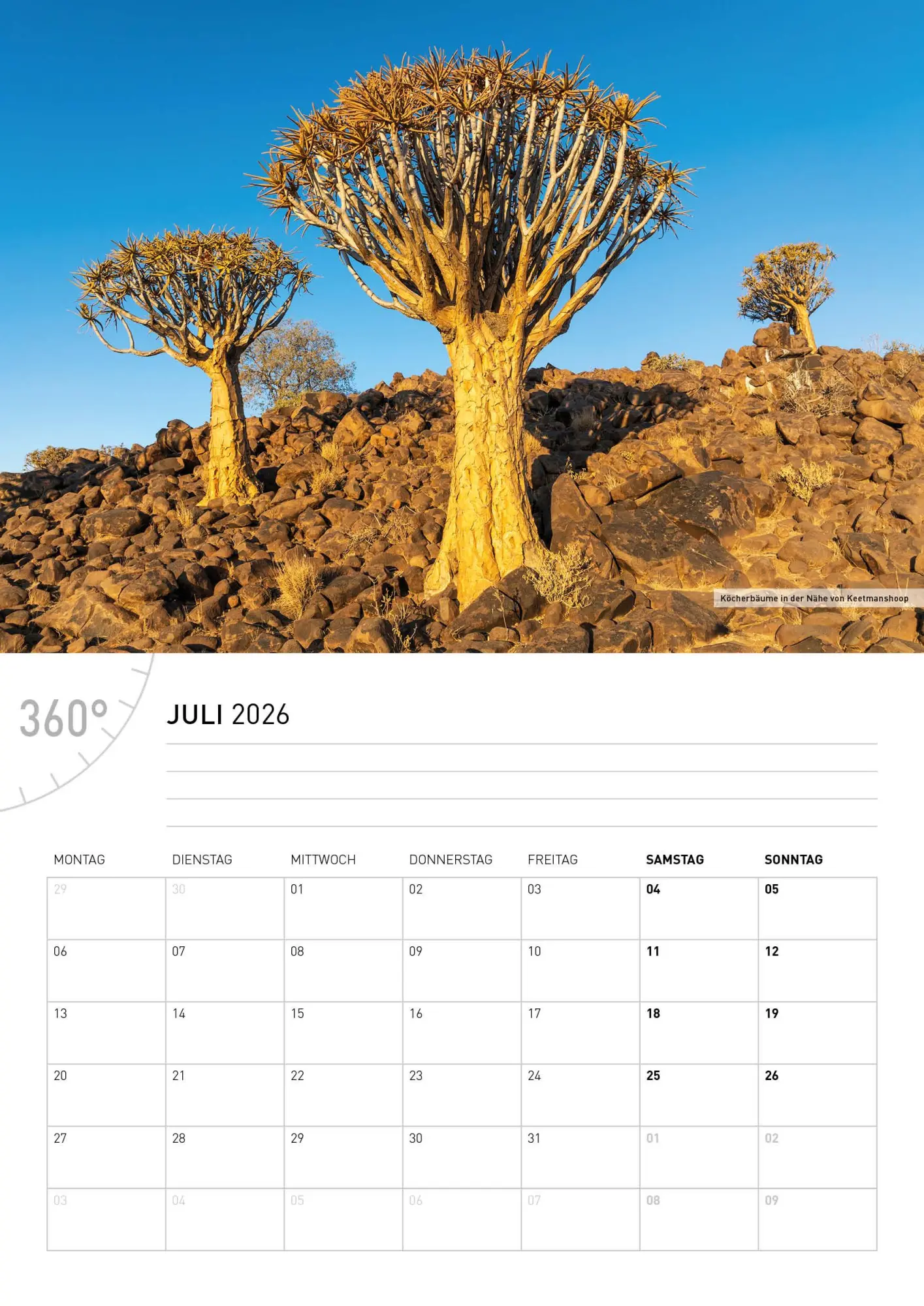 Bild: 9783968556529 | Namibia Broschürenkalender 2026 | Thomas Dreßler | Kalender | 28 S.