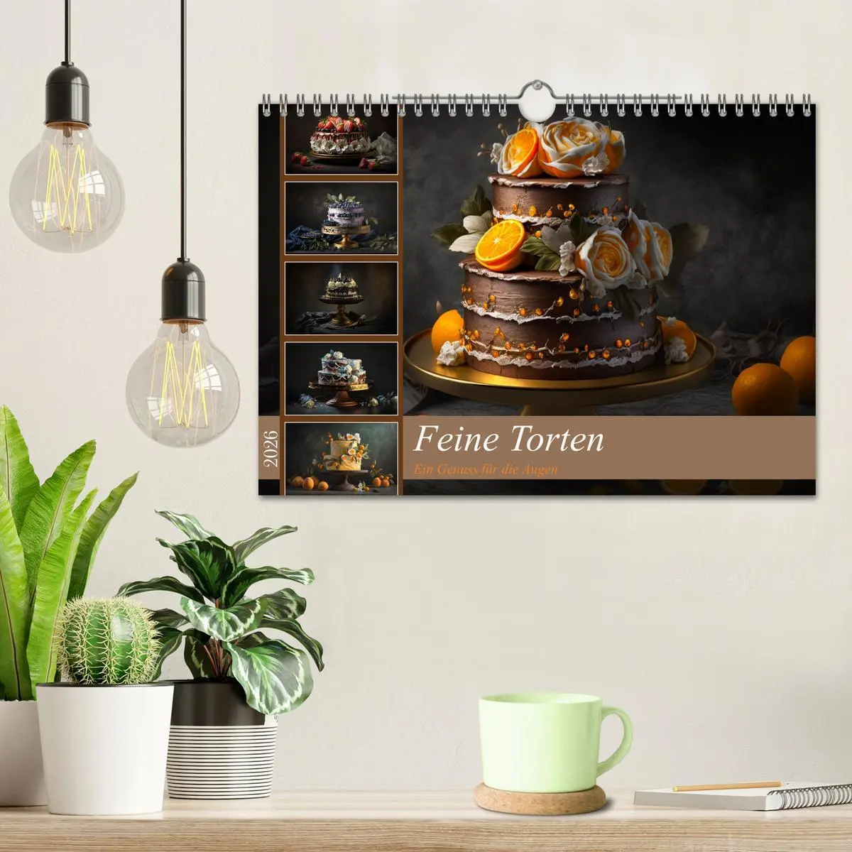 Bild: 9783457536629 | Feine Torten (Wandkalender 2026 DIN A4 quer), CALVENDO Monatskalender