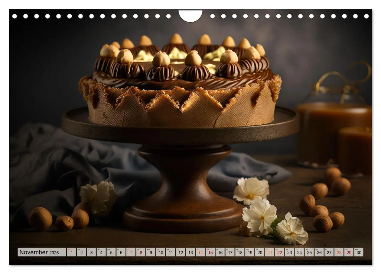 Bild: 9783457536629 | Feine Torten (Wandkalender 2026 DIN A4 quer), CALVENDO Monatskalender