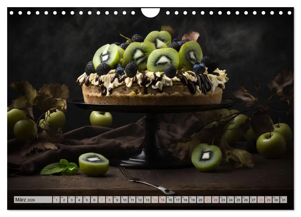 Bild: 9783457536629 | Feine Torten (Wandkalender 2026 DIN A4 quer), CALVENDO Monatskalender