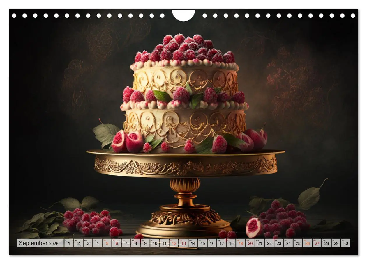 Bild: 9783457536629 | Feine Torten (Wandkalender 2026 DIN A4 quer), CALVENDO Monatskalender