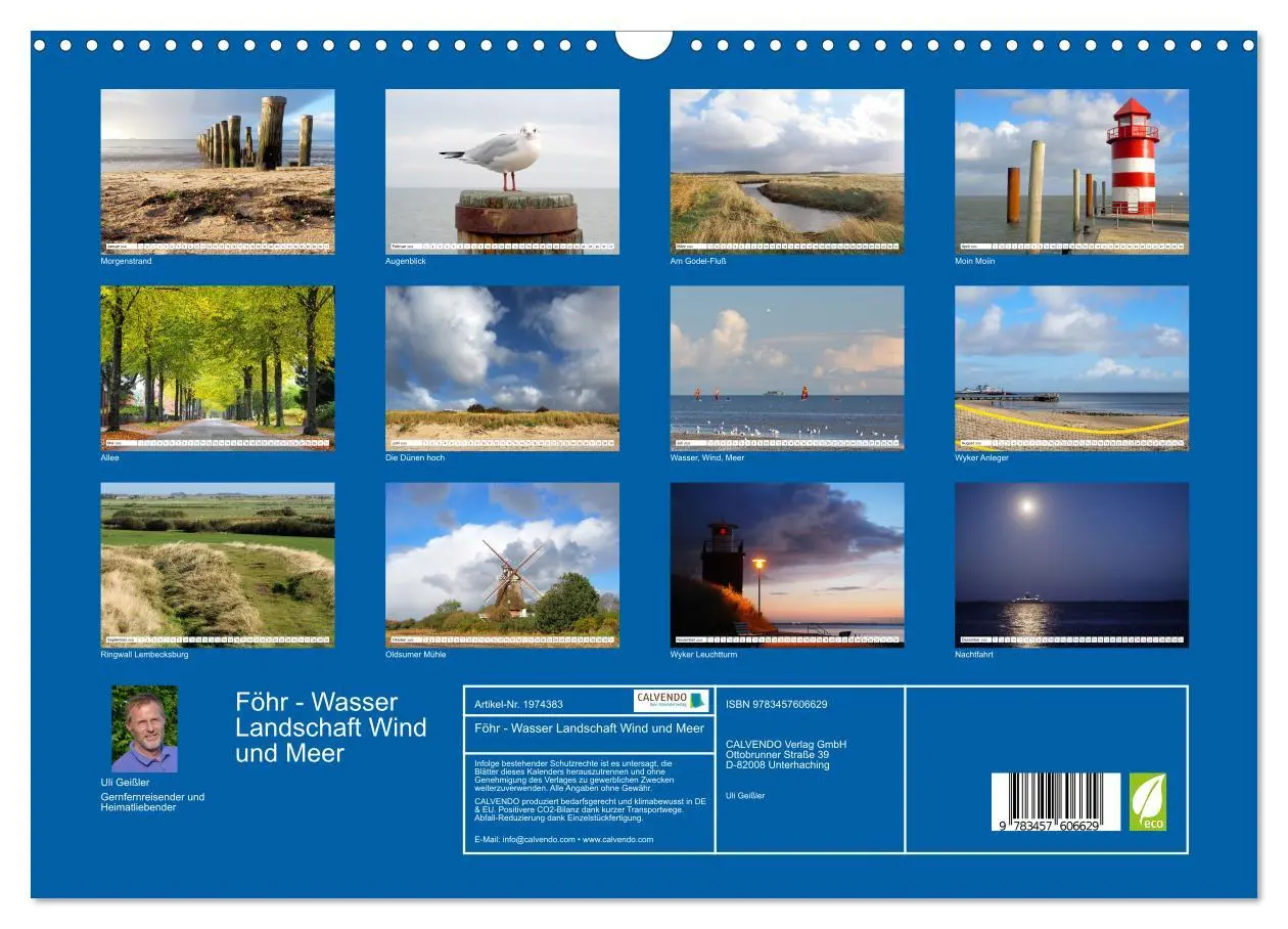 Bild: 9783457606629 | Föhr - Wasser Landschaft Wind und Meer (Wandkalender 2026 DIN A3...