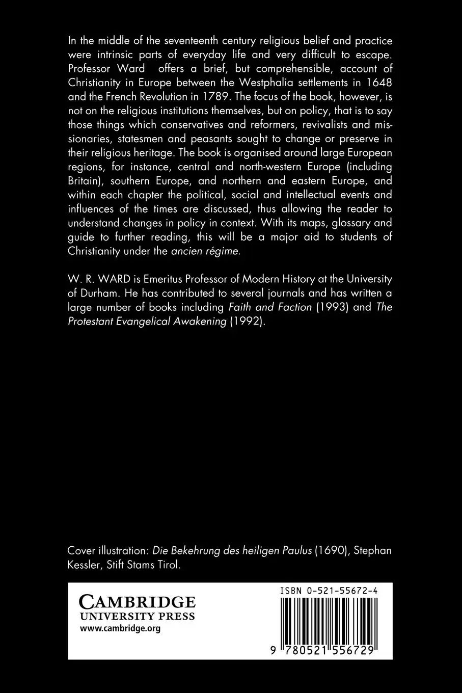 Rückseite: 9780521556729 | Christianity Under the Ancien Regime, 1648 1789 | W. Reginald Ward