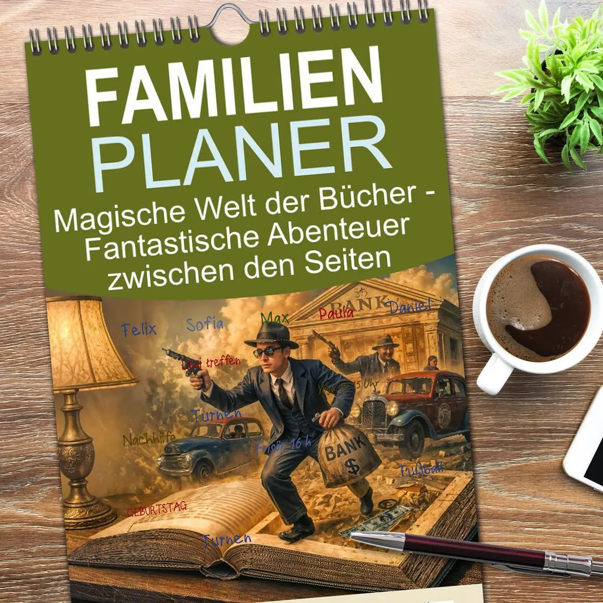 Bild: 9783516616729 | Familienplaner 2026 - Magische Welt der Bücher - Fantastische...