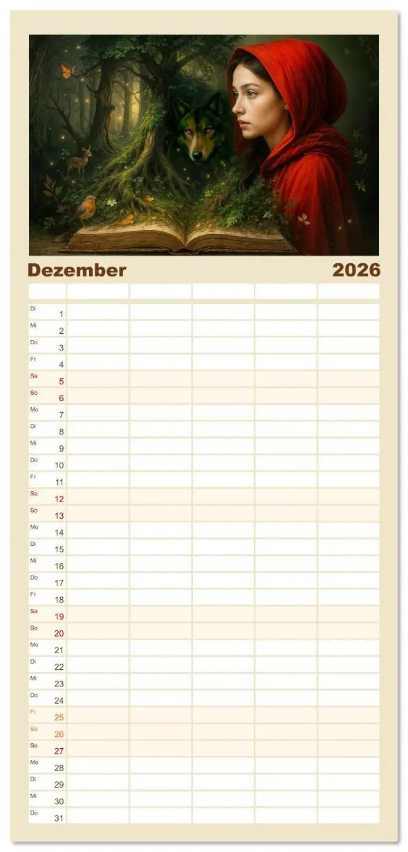 Bild: 9783516616729 | Familienplaner 2026 - Magische Welt der Bücher - Fantastische...