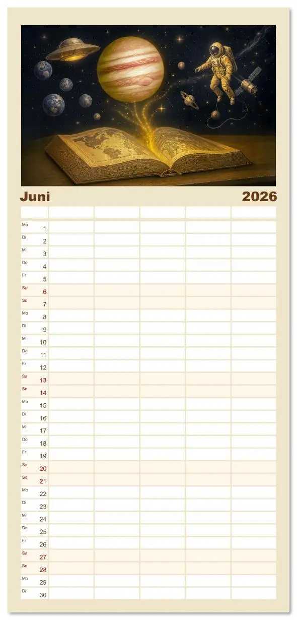 Bild: 9783516616729 | Familienplaner 2026 - Magische Welt der Bücher - Fantastische...
