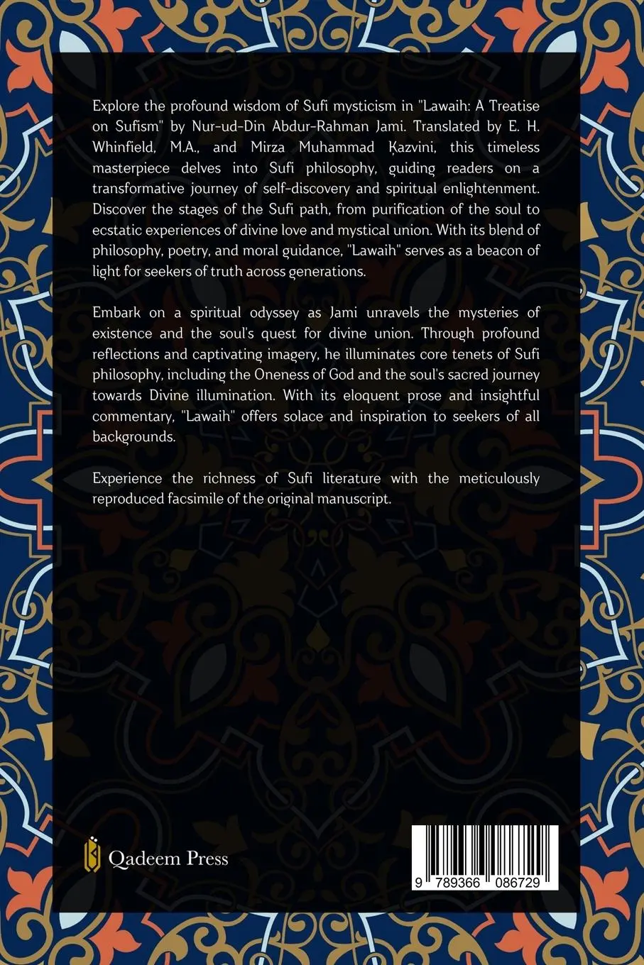 Rückseite: 9789366086729 | Lawa'ih | A treatise on Sufism | Nur Ud Din Abd Ur Rahman Jami | Buch