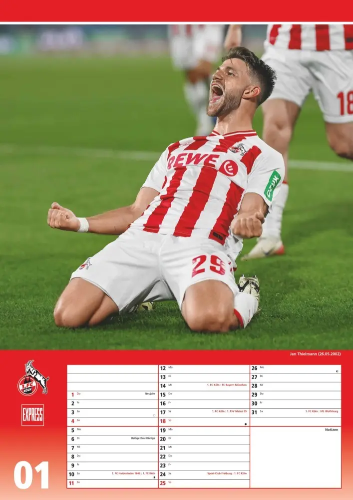 Bild: 4069095006829 | DUMONT - 1. FC Köln 2026 - Fußball-Kalender - 30 x 42 cm -...