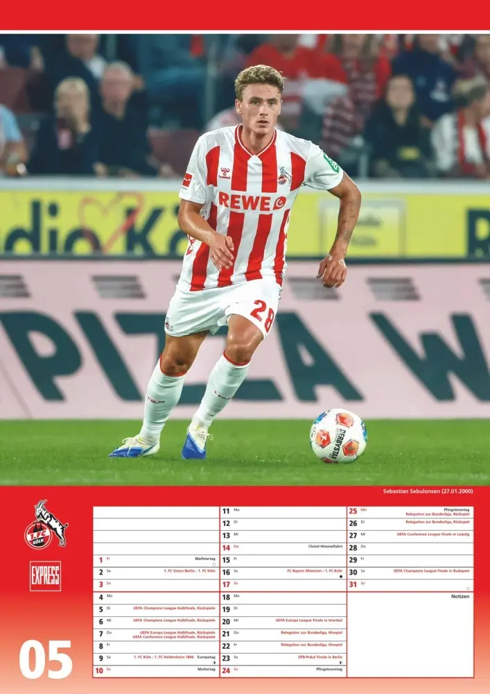 Bild: 4069095006829 | DUMONT - 1. FC Köln 2026 - Fußball-Kalender - 30 x 42 cm -...