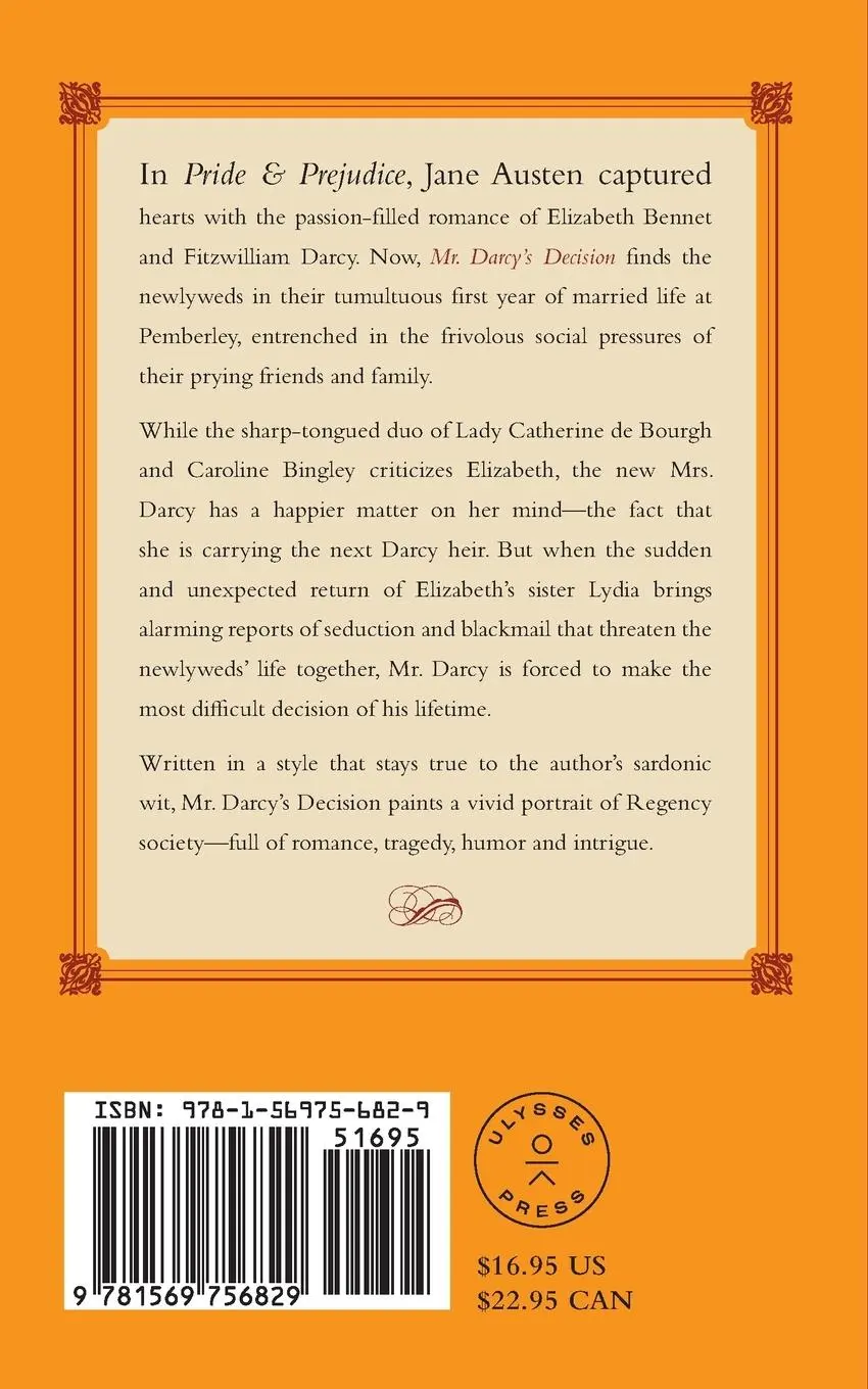 Rückseite: 9781569756829 | Mr. Darcy's Decision | A Sequel to Jane Austen's Pride and Prejudice