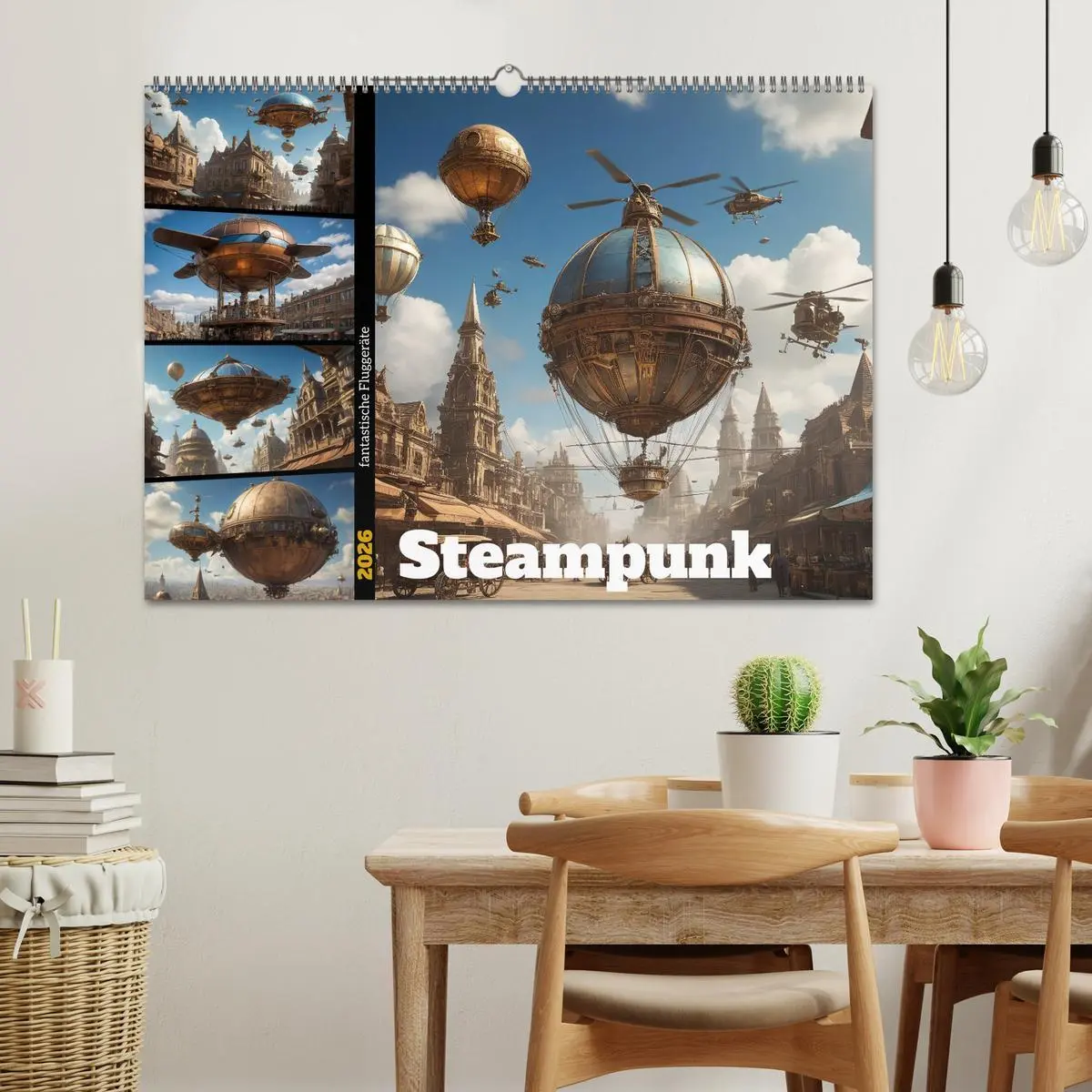 Bild: 9783457446829 | Steampunk - fantastische Fluggeräte (Wandkalender 2026 DIN A2...