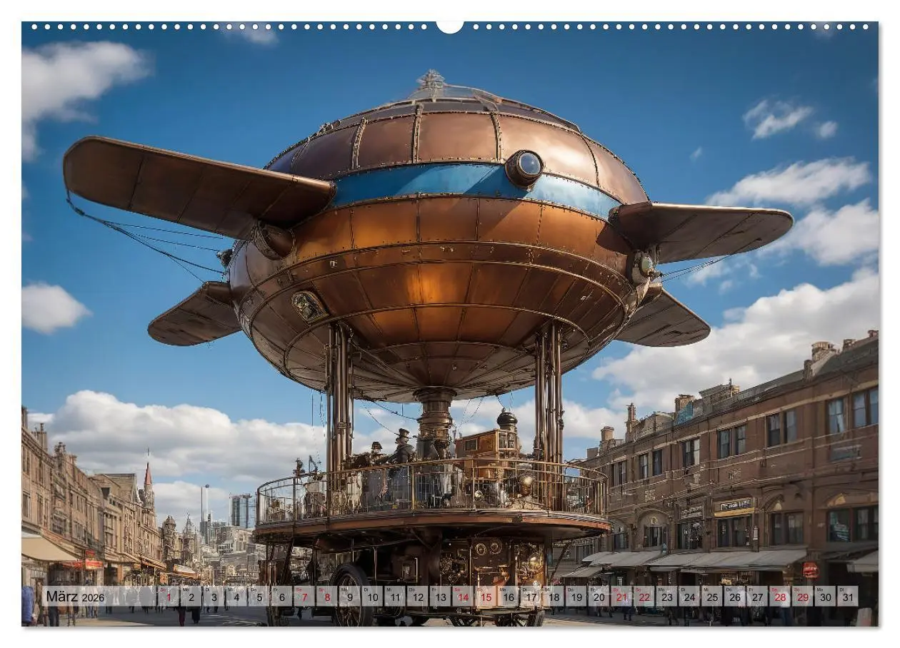 Bild: 9783457446829 | Steampunk - fantastische Fluggeräte (Wandkalender 2026 DIN A2...