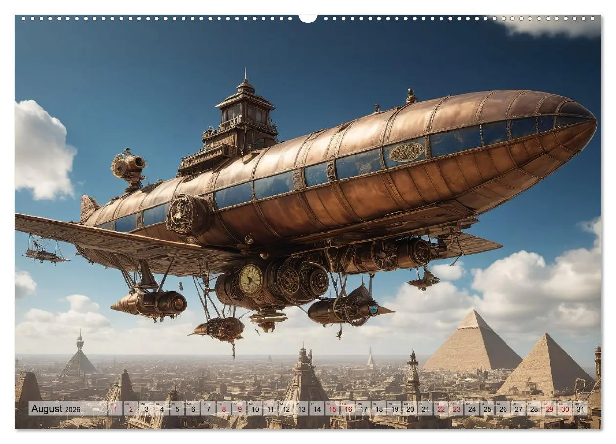 Bild: 9783457446829 | Steampunk - fantastische Fluggeräte (Wandkalender 2026 DIN A2...