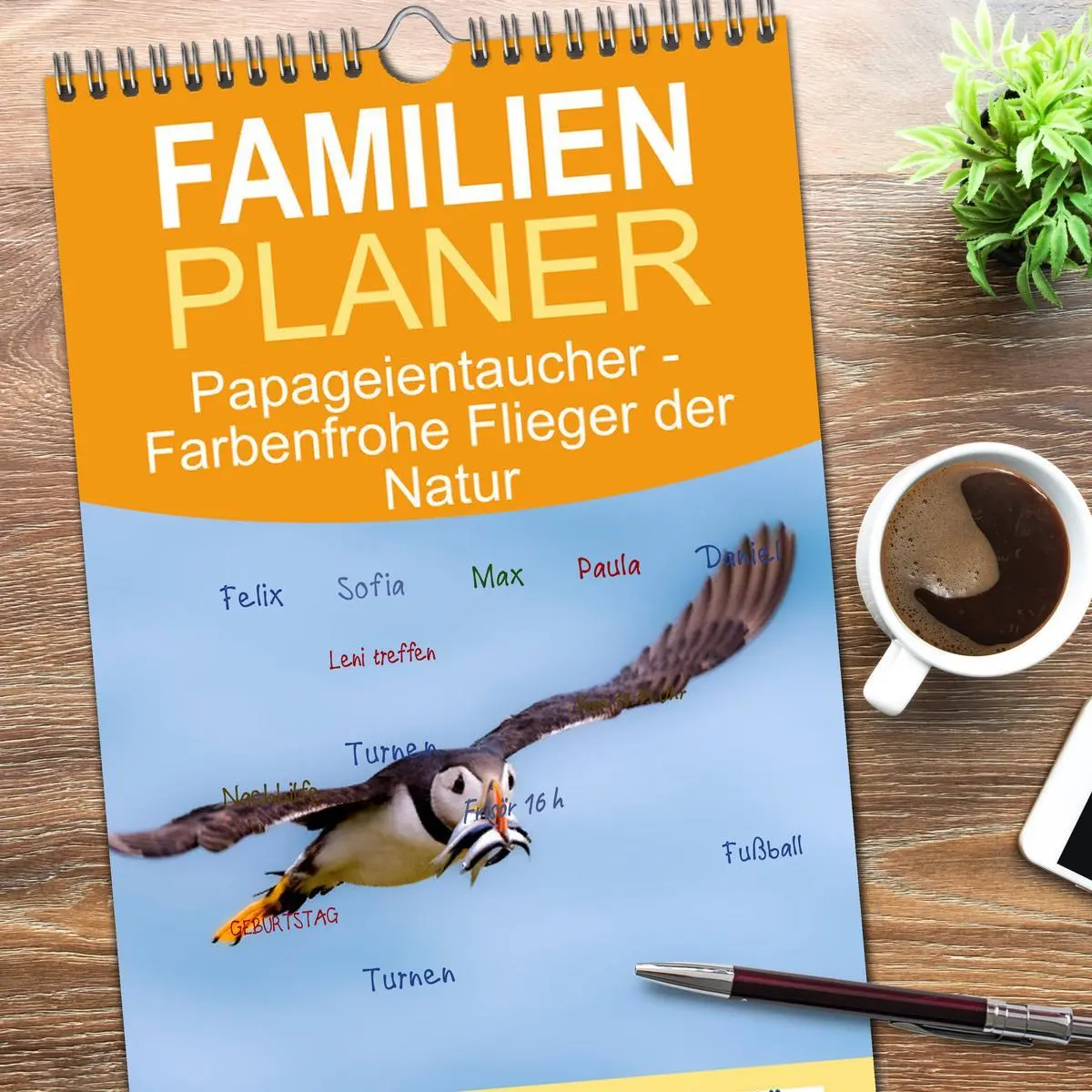 Bild: 9783516606829 | Familienplaner 2026 - Papageientaucher - Farbenfrohe Flieger der...