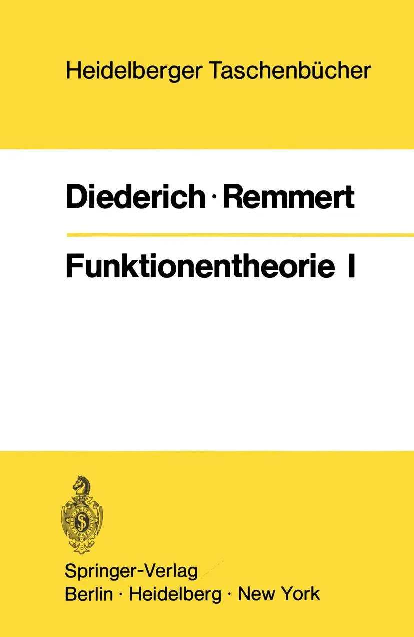 Cover: 9783540056829 | Funktionentheorie I | R. Remmert (u. a.) | Taschenbuch | xiv | Deutsch
