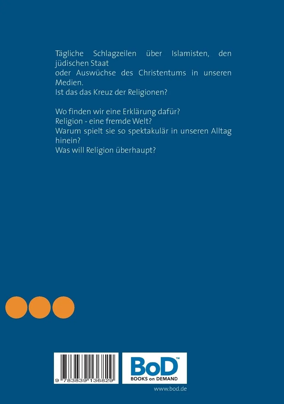 Rückseite: 9783839136829 | Umbruch der Religion | Jochen Rabast | Taschenbuch | 76 S. | Deutsch
