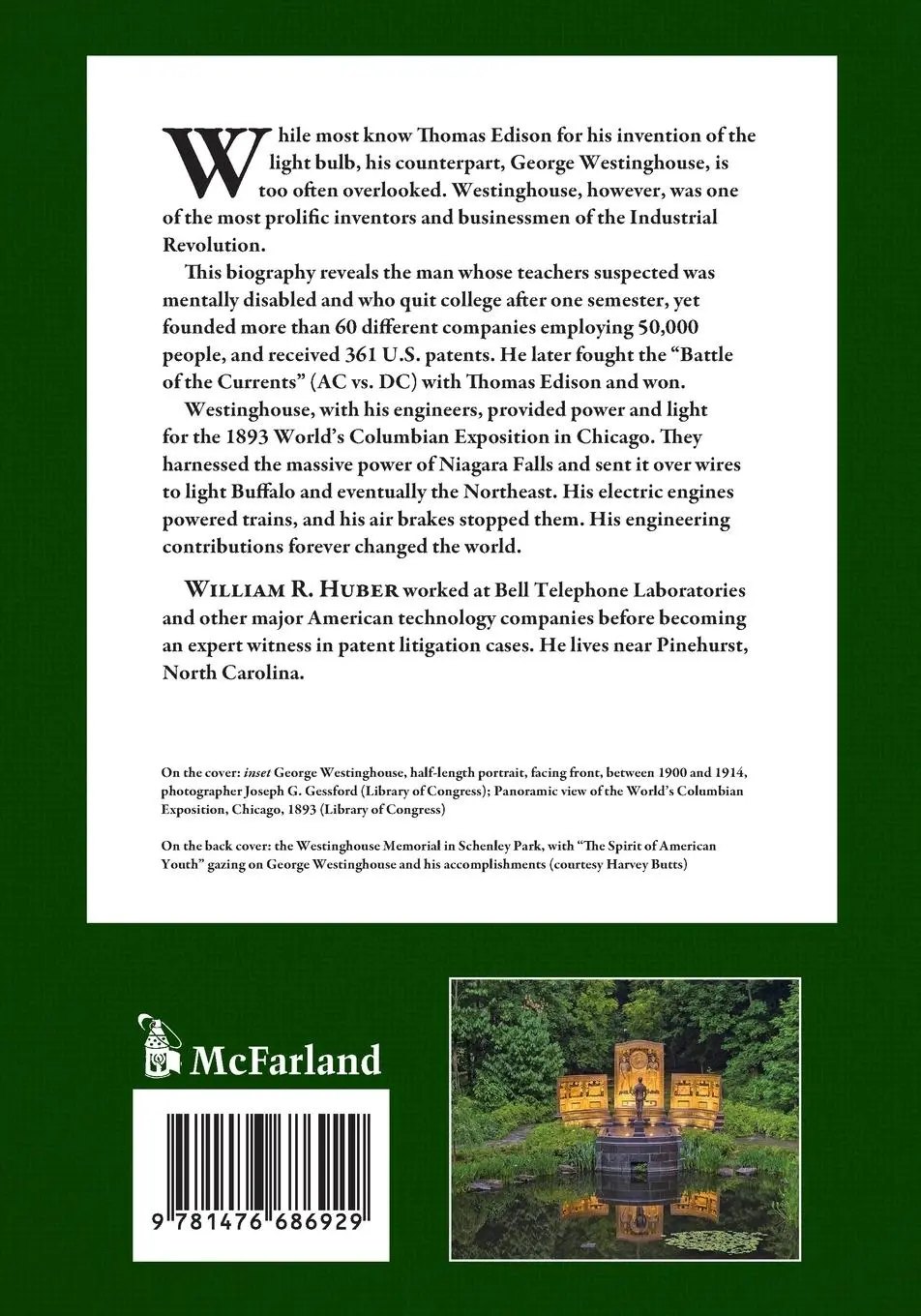 Rückseite: 9781476686929 | George Westinghouse | Powering the World | William R. Huber | Buch