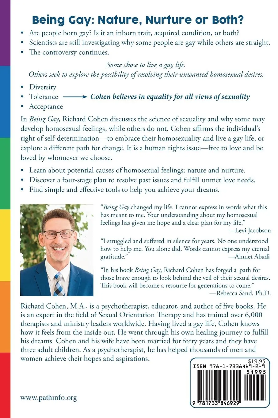 Rückseite: 9781733846929 | Being Gay | Nature, Nurture or Both? | Richard Cohen | Taschenbuch