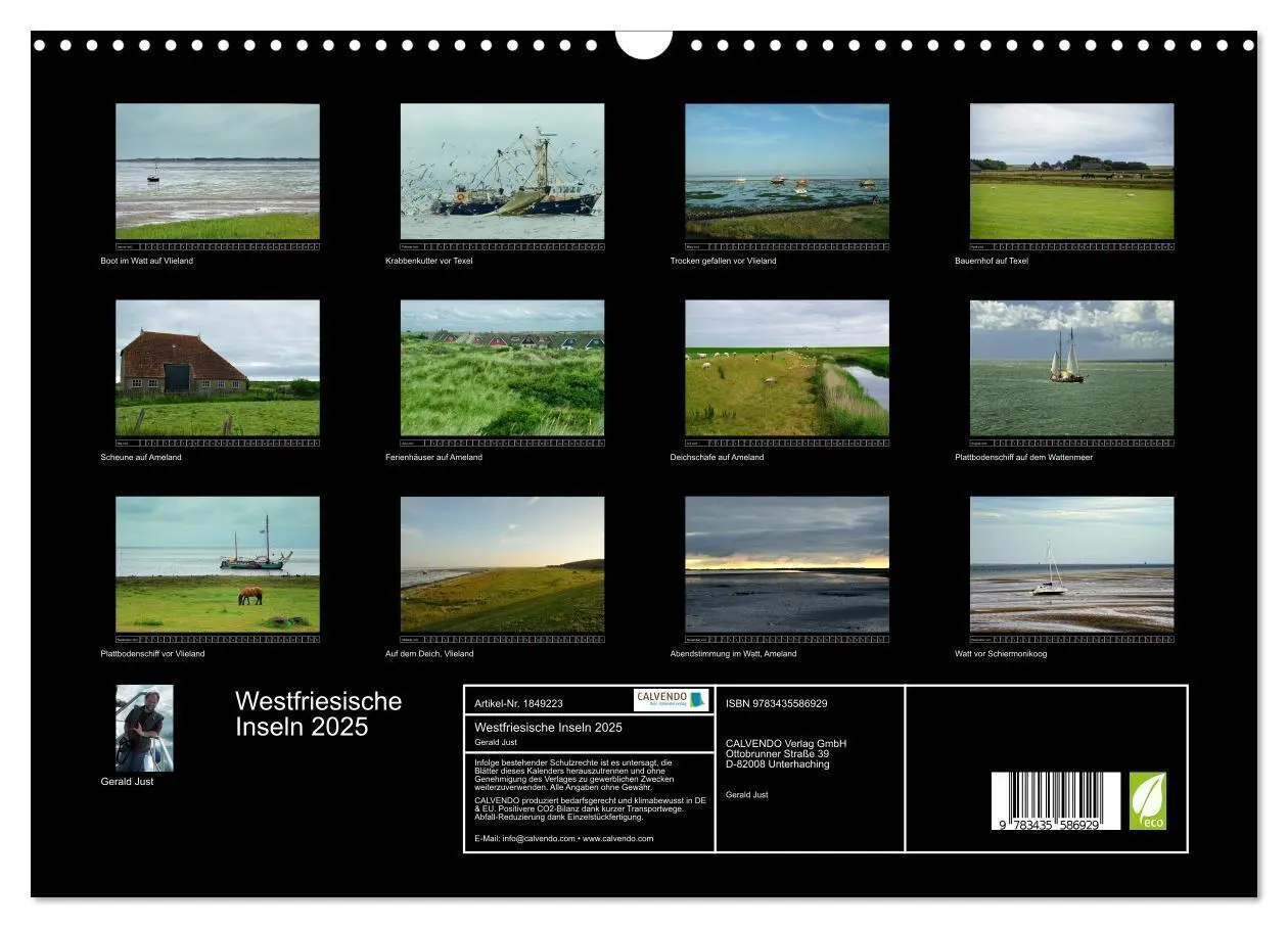 Bild: 9783435586929 | Westfriesische Inseln 2025 (Wandkalender 2025 DIN A3 quer),...