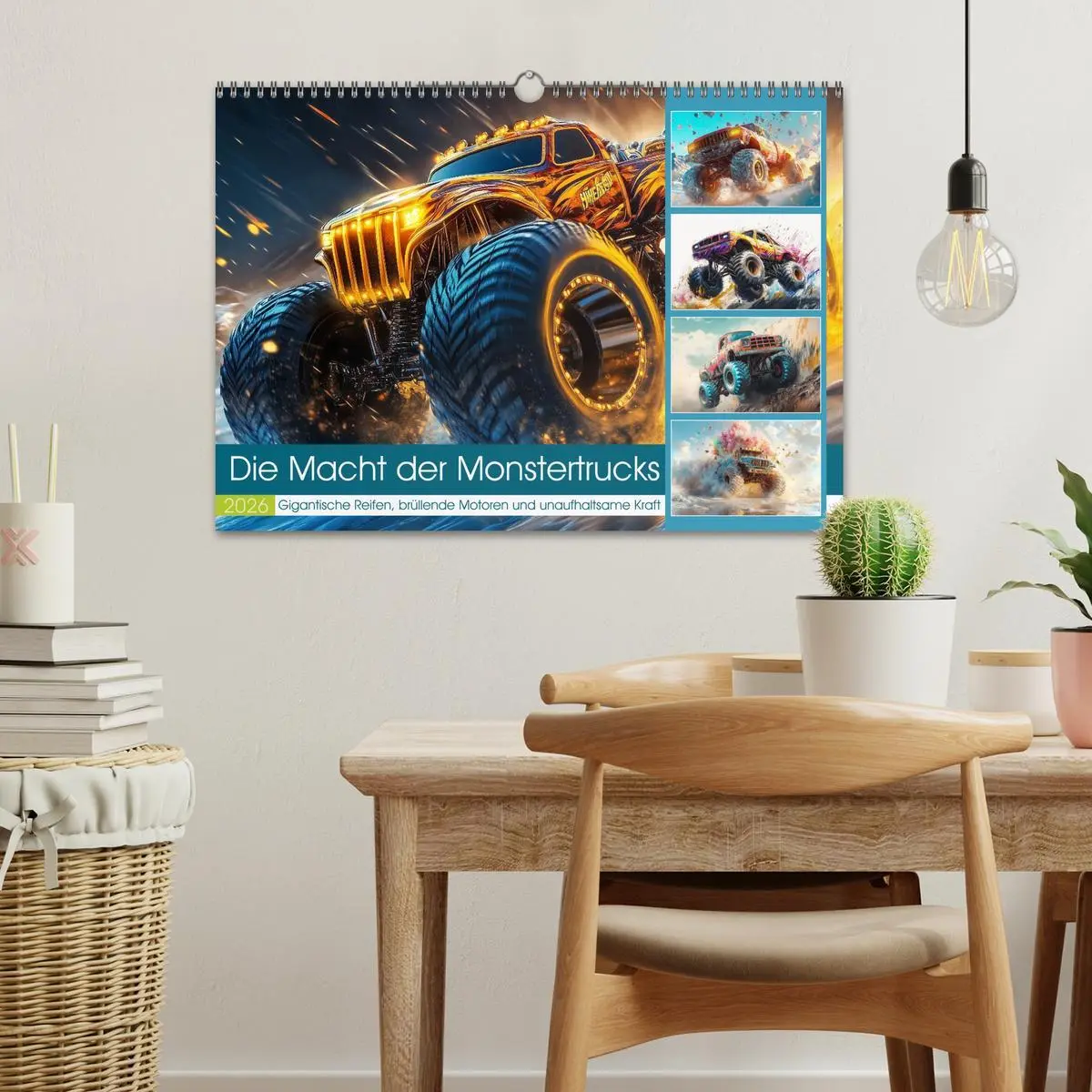 Bild: 9783457296929 | Die Macht der Monstertrucks (Wandkalender 2026 DIN A3 quer),...