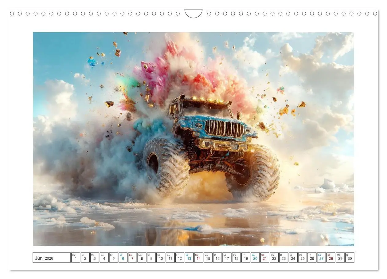 Bild: 9783457296929 | Die Macht der Monstertrucks (Wandkalender 2026 DIN A3 quer),...