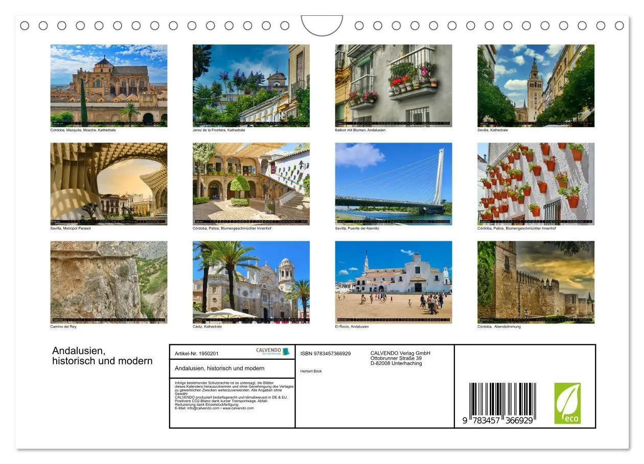 Bild: 9783457366929 | Andalusien, historisch und modern (Wandkalender 2026 DIN A4 quer),...