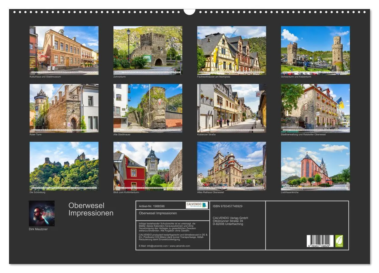 Bild: 9783457746929 | Oberwesel Impressionen (Wandkalender 2026 DIN A2 quer), CALVENDO...