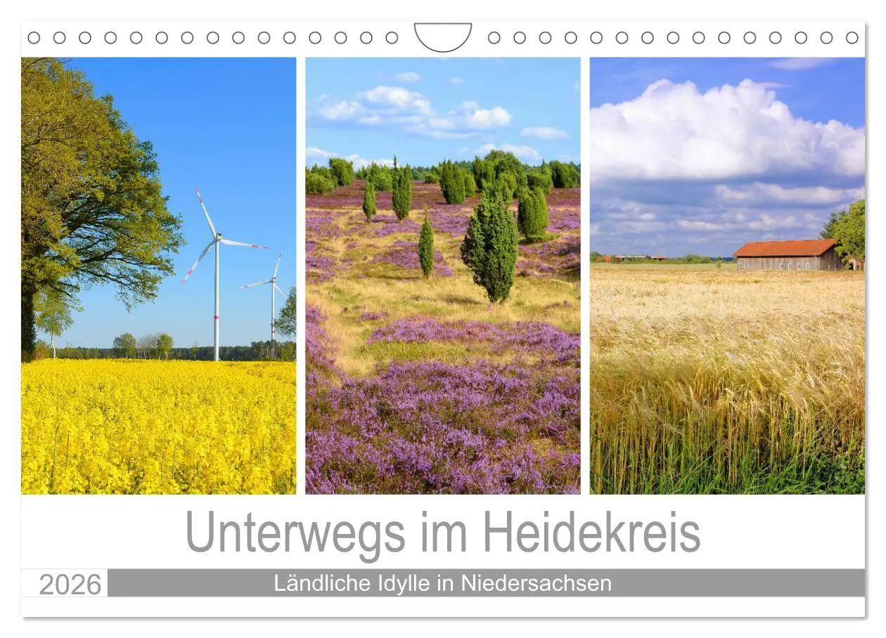 Cover: 9783457816929 | Unterwegs im Heidekreis (Wandkalender 2026 DIN A4 quer), CALVENDO...