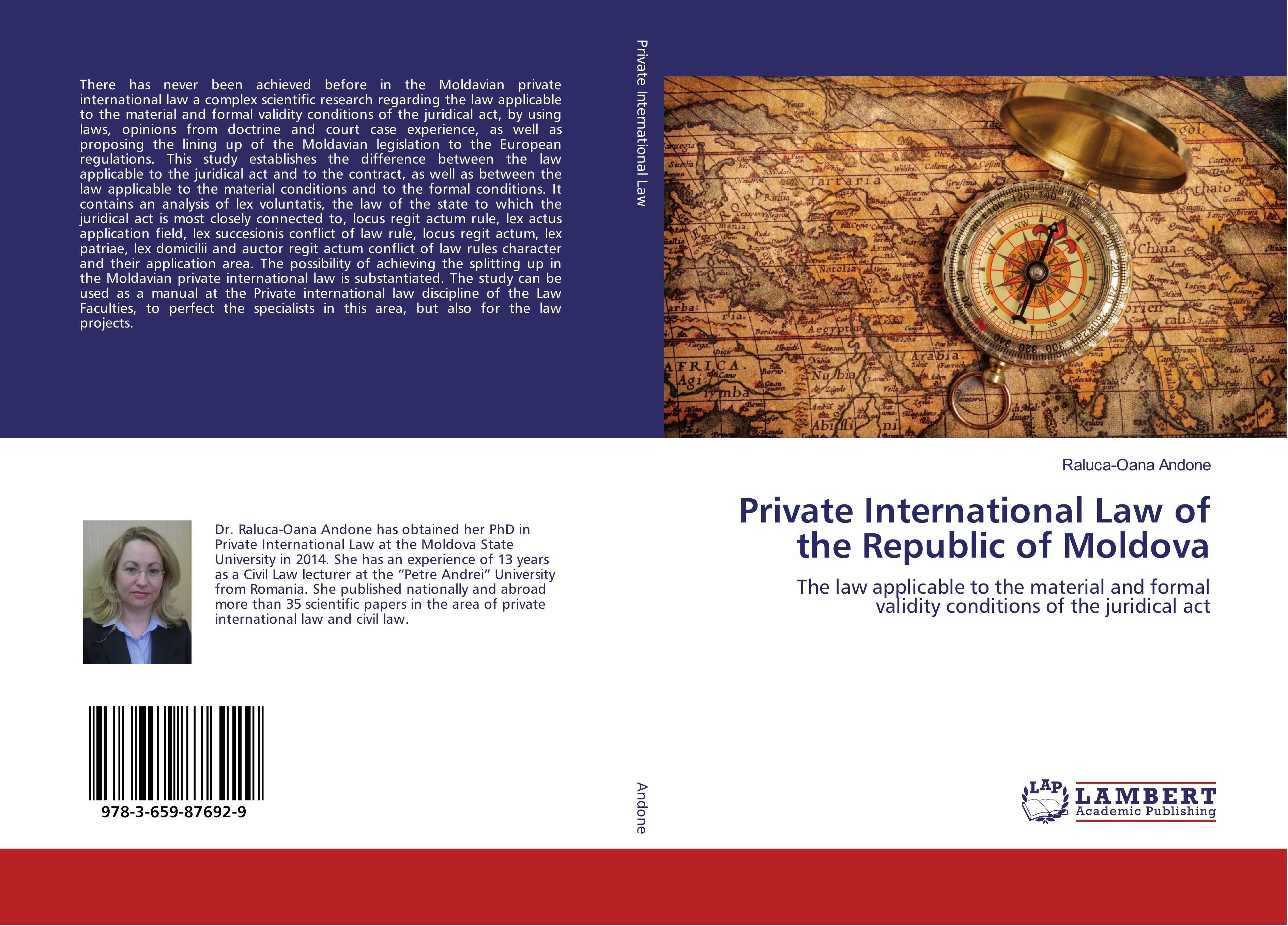 Private International Law of the Republic of Moldova | The law applicable to the material and formal validity conditions of the juridical act | Raluca-Oana Andone | Taschenbuch | Paperback | 168 S. - Andone, Raluca-Oana