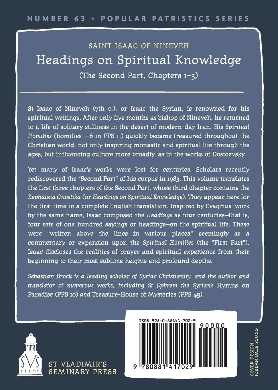 Rückseite: 9780881417029 | Headings on Spiritual Knowledge | The Second Part, Chapters 1-3 | Buch