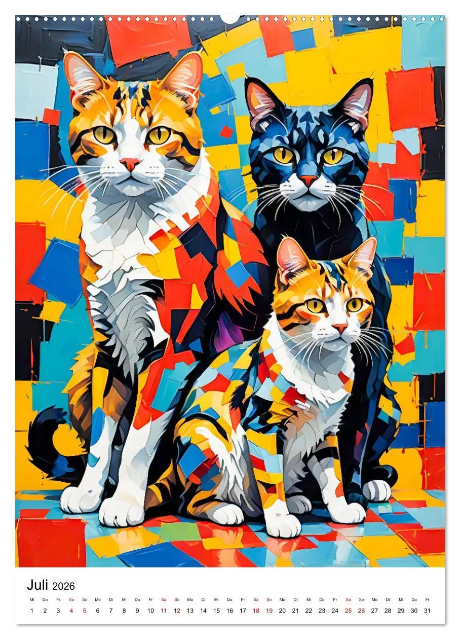 Bild: 9783457257029 | Pop-Art Katzen - Moderne, verrückte Katzenporträts (hochwertiger...