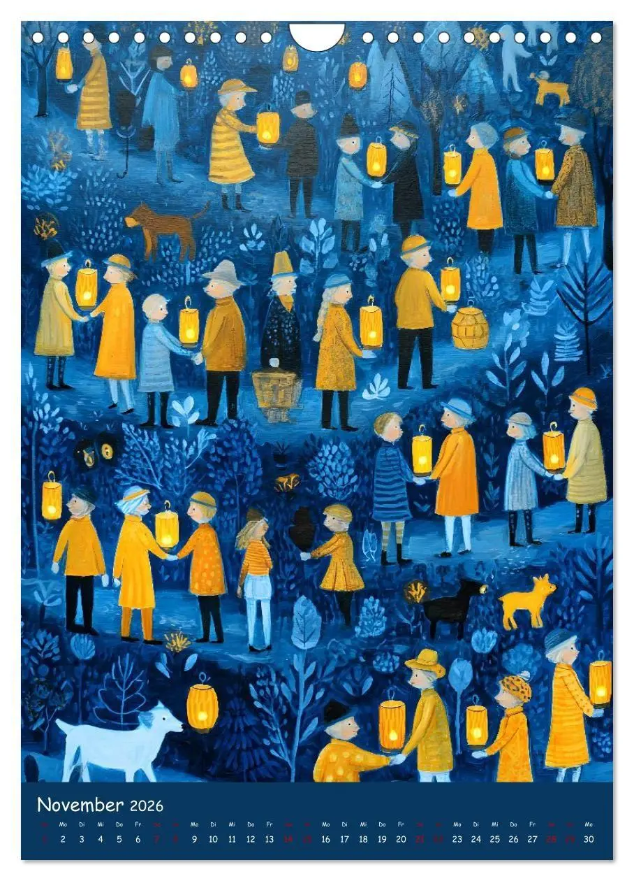 Bild: 9783516727029 | Folk Art Seasons (Wandkalender 2026 DIN A4 hoch), CALVENDO...