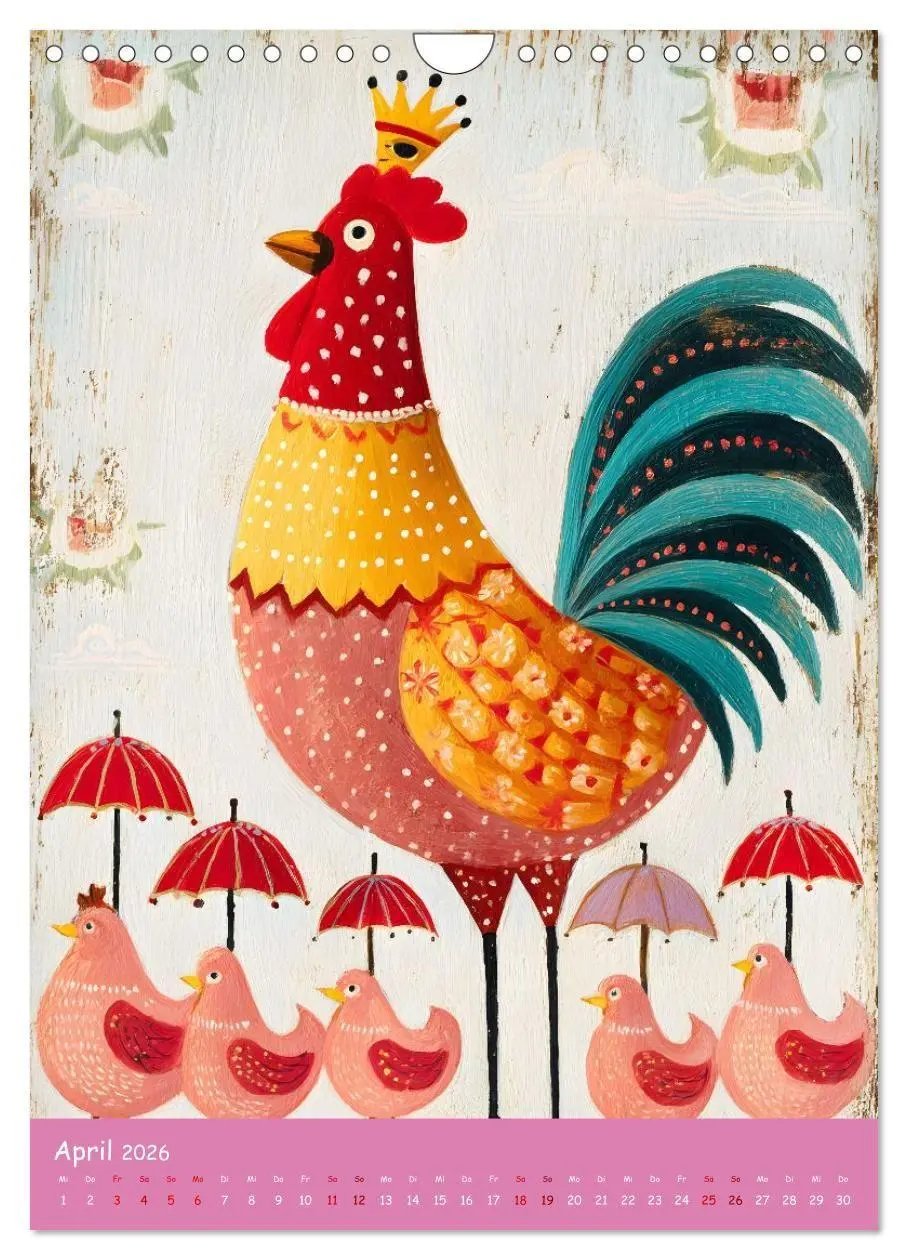 Bild: 9783516727029 | Folk Art Seasons (Wandkalender 2026 DIN A4 hoch), CALVENDO...