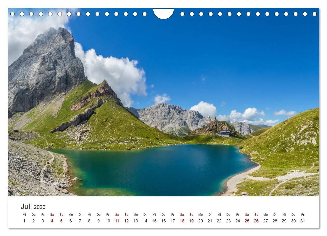 Bild: 9783457247129 | Bezaubernde Bergseen (Wandkalender 2026 DIN A4 quer), CALVENDO...