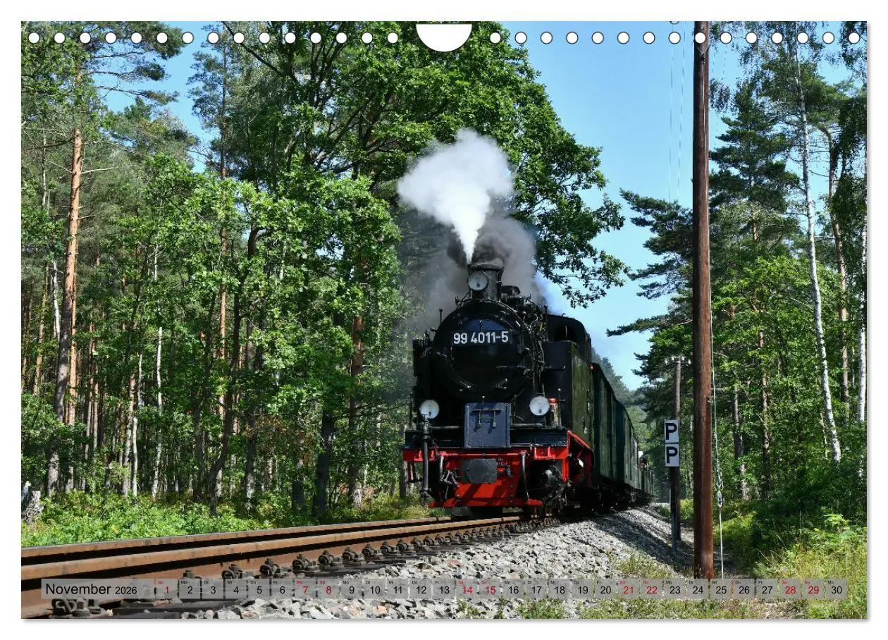 Bild: 9783457627129 | Mit Dampf durch die Natur Rügens (Wandkalender 2026 DIN A4 quer),...