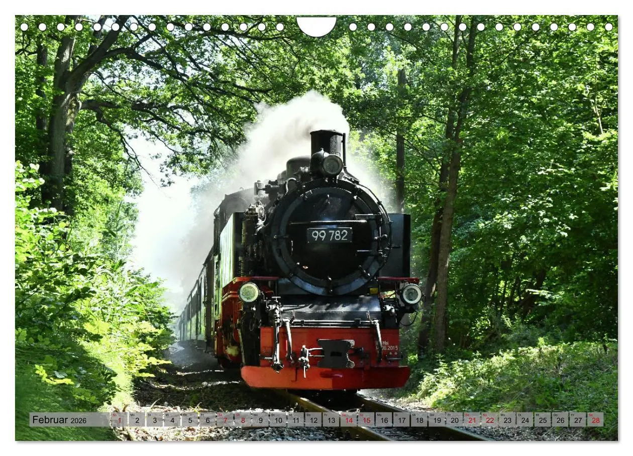 Bild: 9783457627129 | Mit Dampf durch die Natur Rügens (Wandkalender 2026 DIN A4 quer),...
