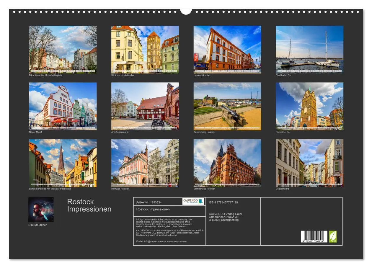 Bild: 9783457797129 | Rostock Impressionen (Wandkalender 2026 DIN A2 quer), CALVENDO...