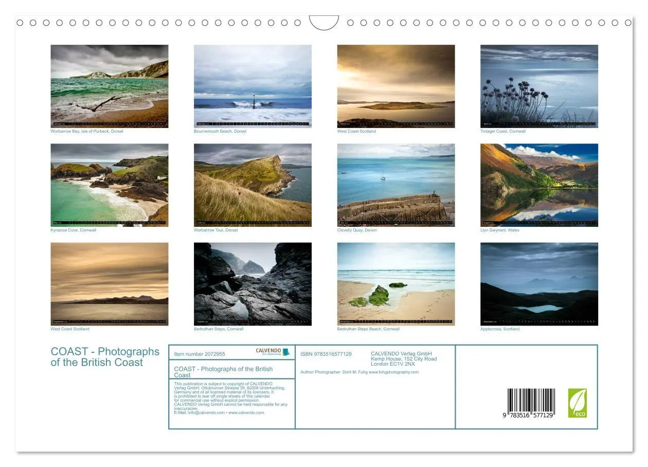 Bild: 9783516577129 | COAST - Photographs of the British Coast (Wall Calendar 2026 DIN A3...
