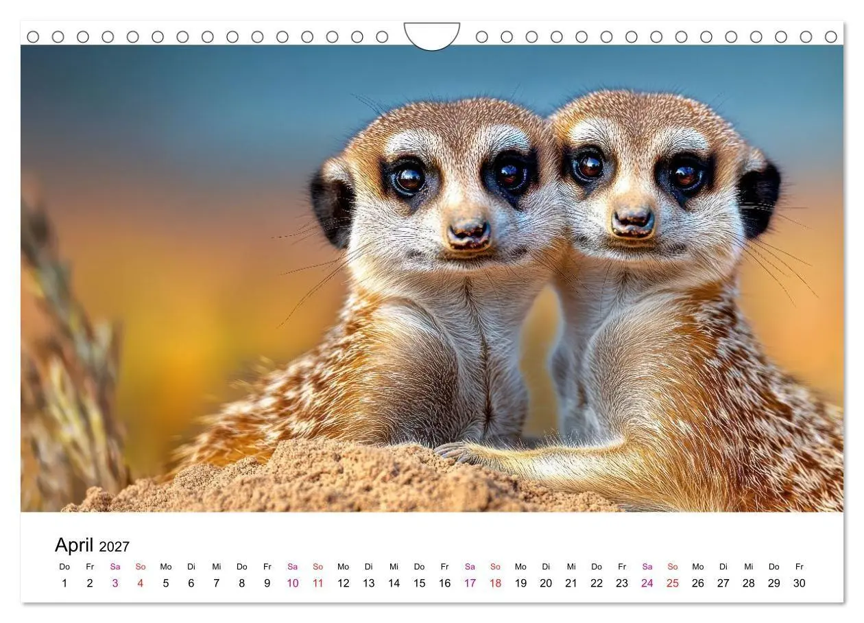 Bild: 9783516957129 | Erdmännchen - klein, frech, neugierig (Wandkalender 2027 DIN A4...